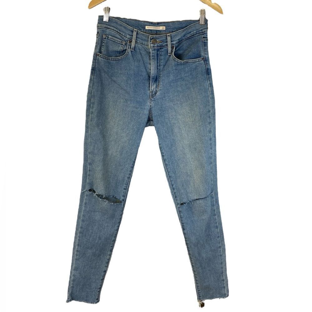 Levi’s Women’s Mile High Super Skinny Distressed Jeans Size 28